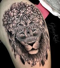 Floral Mandala Lion Lion Mandala Animal Tattoos Tattoos