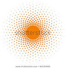 Orange Halftone Circle Frame Vector Design Element On White Background Halftoned Dots Flash Light With Fade Effect Of Hal Circle Frames Vector Design Halftone