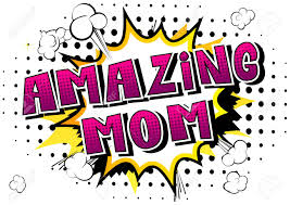 Increíble Mamá - Palabra De Estilo Cómic Aislada Sobre Fondo Blanco.  Ilustraciones svg, vectoriales, clip art vectorizado libre de derechos.  Image 89367484