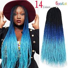 This hair color has become a huge trend in recent times. 24 6packs 30 Roots Pack Ombre Color Crochet Senegalese Twist Braids Three Tone Kanekalon Jumbo Braiding Hair Small Havana Twist Crochet Hair Senegalese Box Braids 6 Pack Lot Black Blue Light Blue Buy Online In Suriname