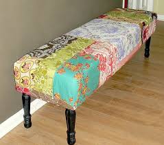 Diy Patchwork Bench Cover Reupholster Furniture Patchwork Furniture Upholstered Furniture