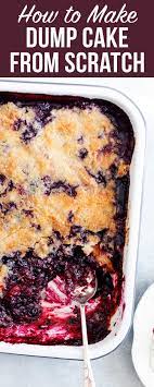 Easy Dump Cake No Box Mix Recipe Blueberry Dump Cake Recipes Blueberry Dump Cakes Dump Cake