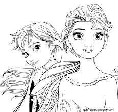 Anna and olaf from the frozen . Anna And Elsa Frozen Ii Coloring Pages Elsa And Anna Coloring Pages Coloring Pages For Kids And Adults
