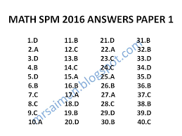 Model soalan kertas 1 spm online worksheet for spm. Spm Math 2016 Paper 1 Answers Mr Sai Mun S Blog