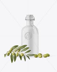 Matte Ceramic Olive Oil Bottle Mockup In Bottle Mockups On Yellow Images Object Mockups