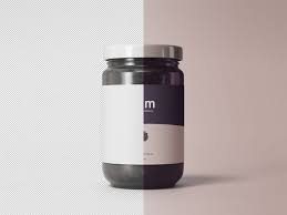 Free Jam Glass Jar Mockup With Lable Design Free Package Mockups In 2020 Jam Jar Glass Jars Glass Jam Jars