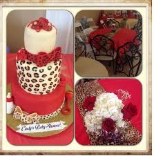 Pin By Kyla M On All Things Fabulous Red Baby Shower Leopard Baby Showers Baby Shower Cakes