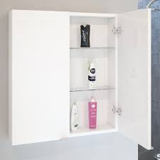 Add storage with bathroom wall cabinets. Patello White 2 Door Wall Cabinet Glass Shelves Buy Online At Bathroom City