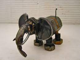 Metal Elephant Sculpture Scrap Metal Art Metal Art Welded Metal Art