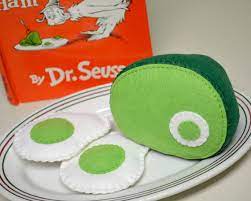 Green Eggs And Ham Felt Food By Fiddledeedeecraft On Etsy 35 00 Felt Food Felt Crafts Felt Toys