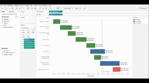 Create A Gantt Chart In Tableau Youtube