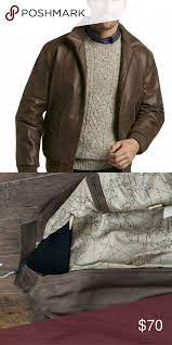 Jos A Bank Leather Bomber Jacket Small Leather Bomber Jacket Leather Bomber Bomber Jacket