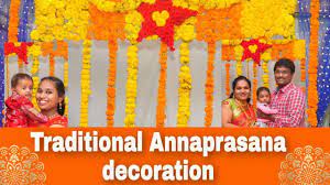 Wall decor (645) refine by department: Annaprasana Decoration With Marigold Flowers At Home Traditional Decoration By Twinos Youtube