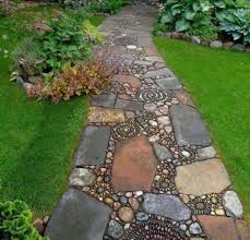Decorative Walkway Stone Garden Paths Pathway Landscaping Backyard Garden Design