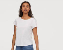 H&M 白Tシャツの画像