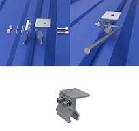 Solar Panel Energy System Installation Bracket Tin Roof Mounting Aluminum  Metal Roofing Clamps