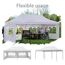 This is one of the pricier pop up canopies on this list, so it's not the best for limited budgets. Ainfox 10x20ft Outdoor Pop Up Patio Canopy Tent White On Sale Overstock 30889422