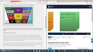 using the color vowel chart