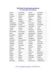 The list below includes 50 challenging third grade words. 300 Sixth Grade Spelling Words Chart 300 Sixth Grade Spelling Words Chart Pdf Pdf4pro