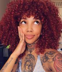 Nebthys The God Colored Curly Hair Mixed Hair Curly Hair Styles