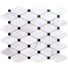 There is nothing siberian white limestone can't do. Carrara White Italian Carrera Marble Long Octave Rhomboid Mosaic Tile W Black Dots Honed Building Supplies Tools Home Improvement Eudirect78 Eu