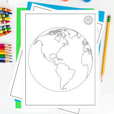 Our coloring pages are free and classified by theme, simply choose and print your drawing to color for hours! Globe Coloring Pages