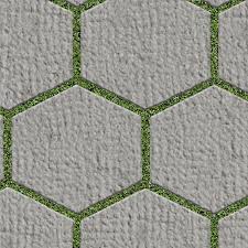Orange granite flat stone texture. Stone Paving Outdoor Hexagonal Texture Seamless 06011