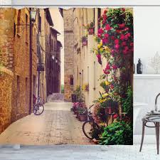 Another word for opposite of meaning of rhymes with sentences with find word forms translate from english translate to english words with friends scrabble crossword / codeword words starting with words. Street In Italy Flowers Shower Curtain