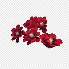 Regolare foto e favorito fiori rossi cornice per foto, aggiungere alcuni effetti fotografici freddi, foto modifica come si desidera. Fiori Un Illustrazione Di Cinque Fiori Rossi Png Pngegg
