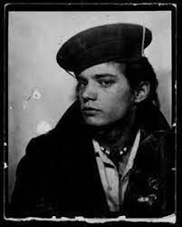 Vintage Half Doll Barber Brush: Sailor Uniform Garment Brush