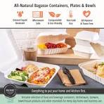 Amazon.com: MULMEHË Eco-Friendly Sugarcane Bagasse Hinged ...