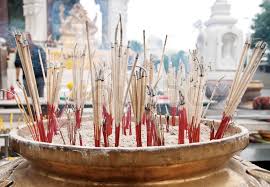 Burning incense stick inside bowl with peonies petals by laura stolfi for stocksy united incense incense photography burning incense. Burning Incense Sticks In Brass Incense Bowl At Buddhist Shrine Stock Photo Stock Images Page Everypixel