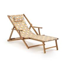 Chaise Longue Acacia Et Toile Amezza Chaise Longue Chaise