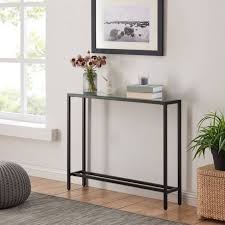 Profile console table wood & metal narrow desk. Dillard Narrow Console Table Black Aiden Lane Target