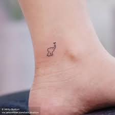 Elephant Tattoo On The Ankle Tiny Tattoos For Girls Tattoos Small Girl Tattoos