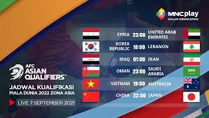Masih ada tiga tim bisa saling geser. Jadwal Kualifikasi Piala Dunia Zona Asia Live 7 Dan 8 September 2021 Mnc Play