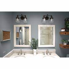 Brushing teeth, putting on makeup, washing your face, shaving, styling your hair and more. Farmhouse Bathroom Vanity Mirror 24x31 Whitewash Set Of 2 Drakestone Designs