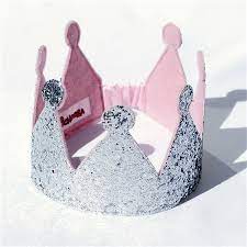 Pink Silver Glitter Crown Birthday Party Photo Prop Birthday Crown Crown For Kids Pink Birthday Party