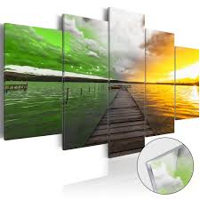 Tableau Verre Acrylique Border Of Summer Artgeist Verres Acryliques Tableau En Verre Impression Sur Verre