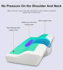 Memory Foam Gel Pillow Summer Ice Cool Anti Snore Slow Rebound Sleep Pillow Orthopedic Soft Health Care Neck Pillow Home Bedding Gel Pillow Body Pillow Snoring