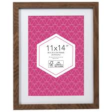 Our frames larger than or equal to 12 x 18 inches include clear acrylic facing, a rigid cardboard backing held in place by metal flex tabs and hanging hardware. Promenade Frame 11 X 14 Oak Officeworks