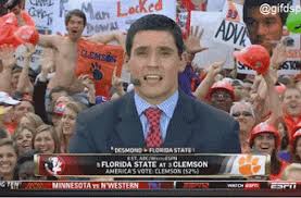 Find gifs with the latest and newest hashtags! Shirtless Clemson Fan On Espn College Gameday Gif