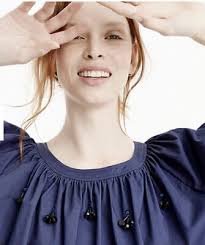 NWT J Crew The Perfect Embellished Top Dark Evening Navy Size Small Tall/ST  Rare