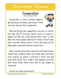 Reading Comprehension Worksheet Cooperation Reading Comprehension Comprehension Worksheets Reading Comprehension Worksheets