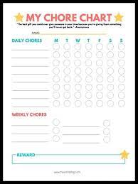 Picture chore chart for young kids. Free Printable Kids Chore Chart Free Homeschool Deals C
