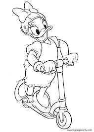 The spruce / ashley deleon nicole these free pumpkin coloring pages will be sna. Donald Duck With A Blouse With Short Puffy Sleeves Coloring Pages Daisy Duck Coloring Pages Coloring Pages For Kids And Adults