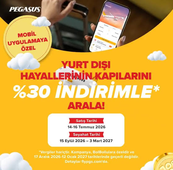 Uçmak Hayal Değil: Pegasus'tan Yurt Dışı Uçuşlarına %30 İndirim Fırsatı Cebine Nasıl Yansır?