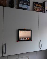 Add An Ipad Holder To Your Kitchen Cabinets Ipad Holder Kitchen Cabinets Cabinet