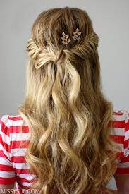 Half Up Fishtail French Braids Long Hair Styles Braided Ponytail Hairstyles Hair Styles