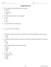 They can help us lift heavier things. 32 Work And Simple Machines Worksheet Answers Worksheet Resource Plans
